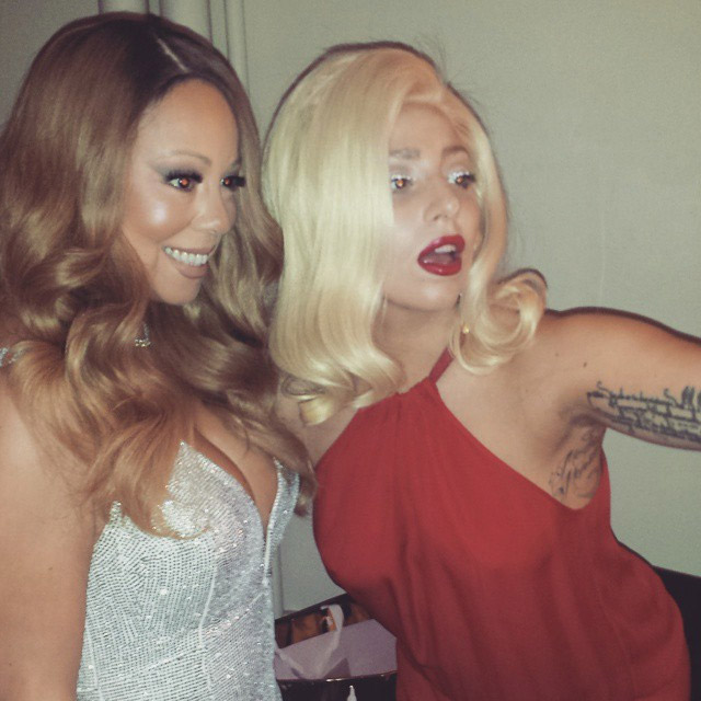 Lady Gaga tieta Mariah Carey em show de Nova York