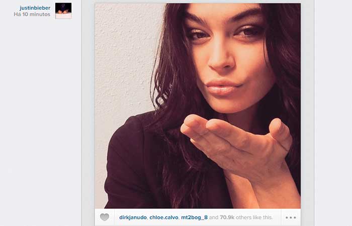 Garota misteriosa posta selfie no Instagram de Justin Bieber e intriga fãs