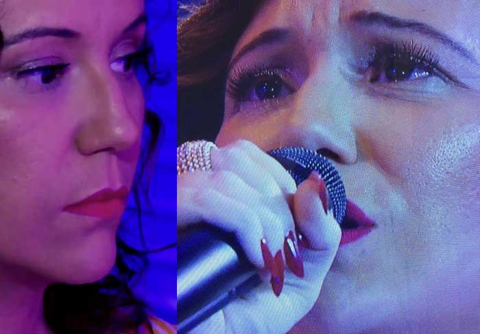 Maria Rita ao cantar Elis Regina na tv