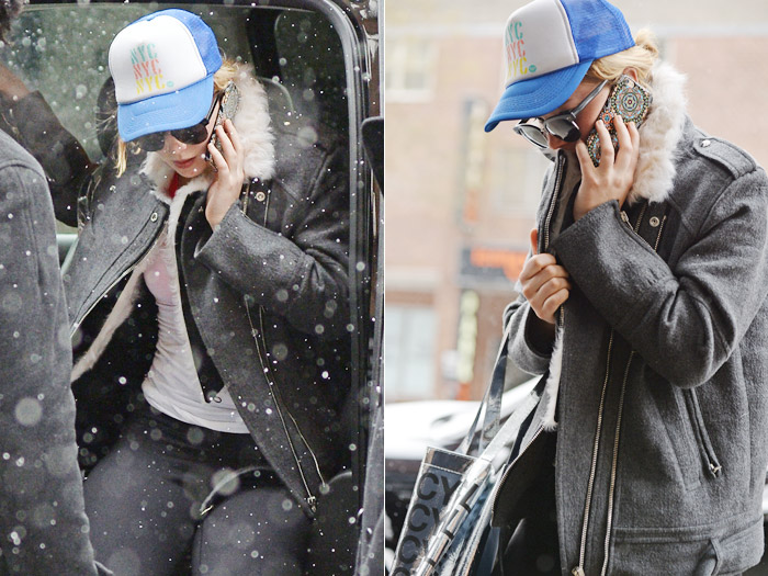 Até debaixo de neve! Jennifer Lawrence enfrenta nevasca em Nova York para ir à academia