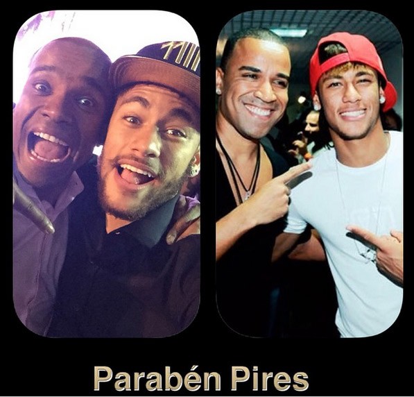 Neymar homenageia Alexandre e Fernando Pires, por seus aniversários
