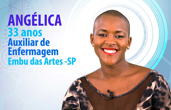 Angélica ousou ao raspar a cabeça e é viciada em redes sociais. Também da Grande São Paulo, a Sister de 33 anos trabalha num hospital de Embu das Artes