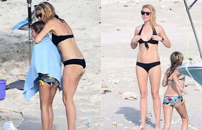 Aos 42 anos, Gwyneth Paltrow mostra o corpão em praia mexicana