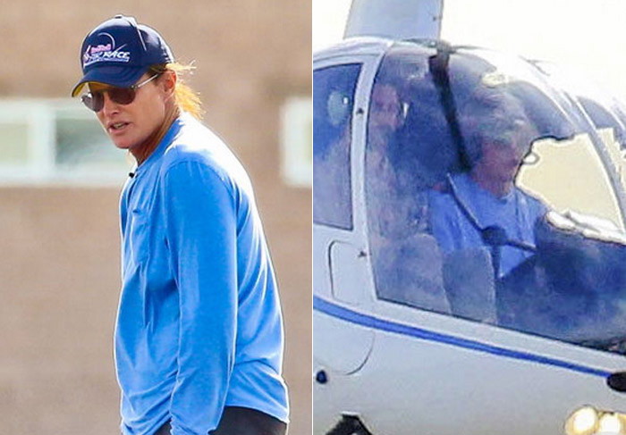Bruce Jenner pilota helicóptero em Los Angeles