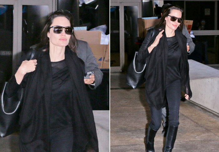 Angelina Jolie retorna a Los Angeles, após viagem ao Iraque