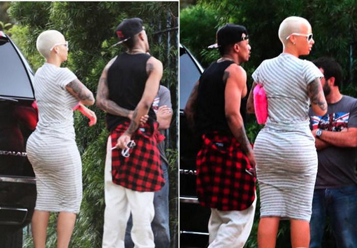 Nick Cannon e Amber Rose vão juntos à festa em Malibu