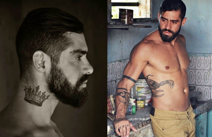 Barbudo, Yuri Fernandes esbanja sensualidade em novo ensaio