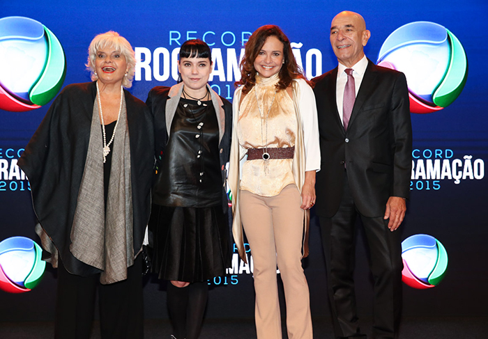 Ticiane Pinheiro, Sabrina Sato e Gugu se juntam ao elenco da Record em festa de lançamento