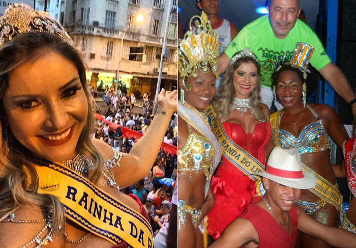 Rio: Beth Raposo esbanja simpatia como Rainha do bloco Banda do Lido