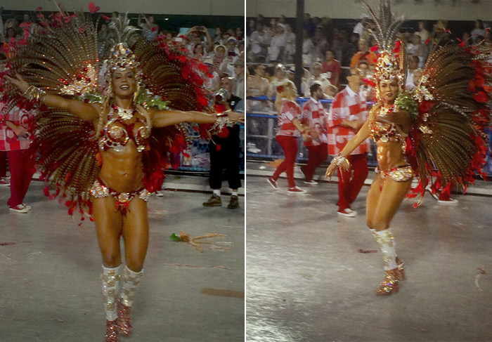 Rio: Milena Nogueira exibe boa forma enquanto 'tempera' desfile do Salgueiro 