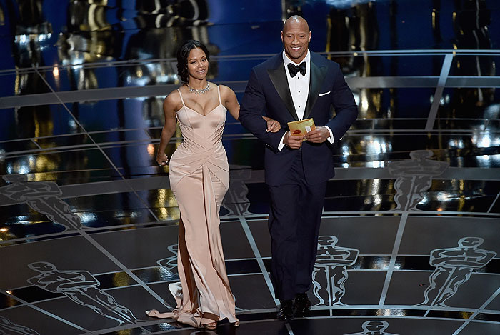 Oscar 2015:  Zoe Saldana e Dwayne Johnson