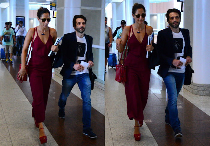 Dama de vermelho! Camila Pitanga esbanja glamour em aeroporto carioca