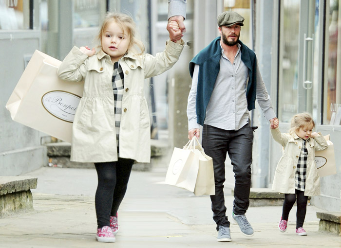 Filha de David Beckham esbanja estilo em dia de compras