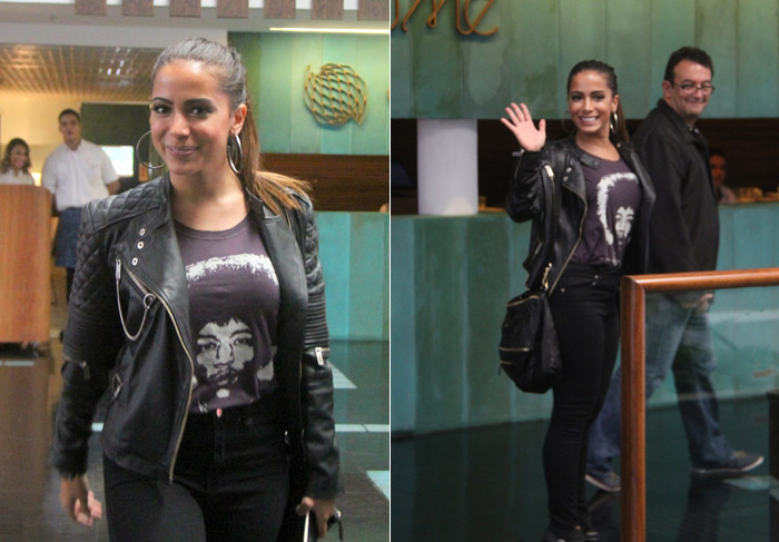 Anitta esbanja simpatia em passeio por shopping no Rio