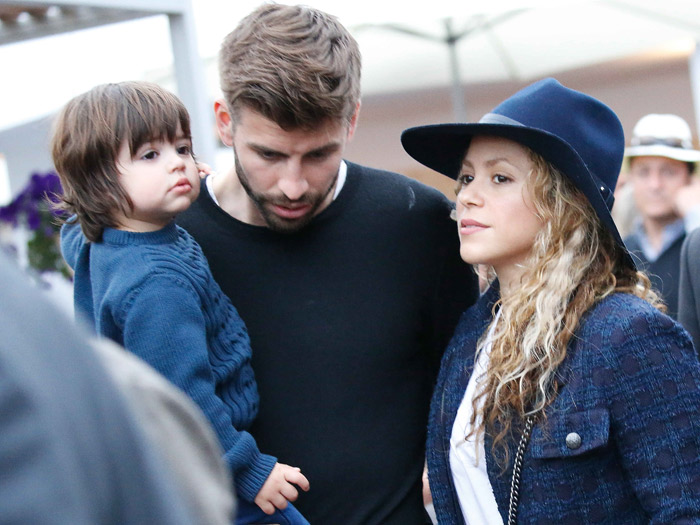 Shakira e Gerard Piqué acompanham partida de tênis em Barcelona, Espanha