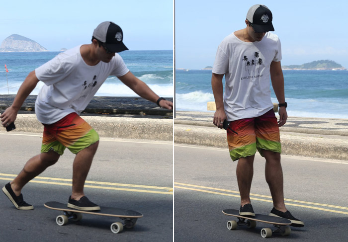 Thiago Rodrigues aproveita o feriado para mostrar todo o seu talento no skate