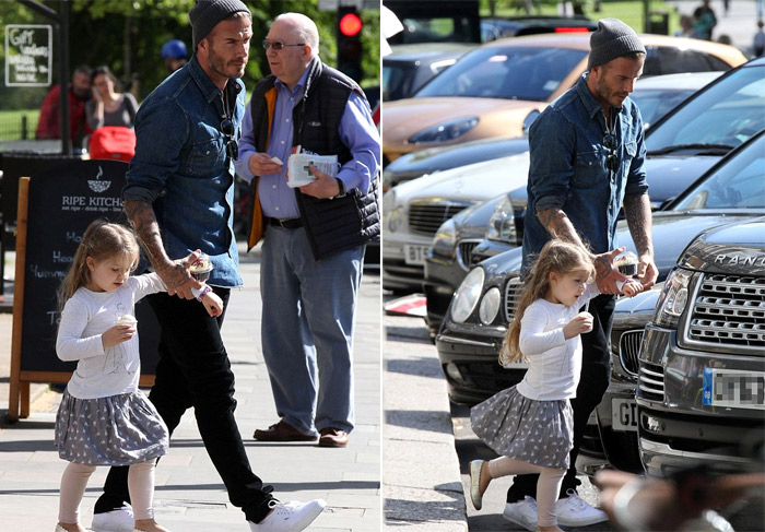 Princesa do pai! David Beckham tira dia para curtir com sua filha Harper 