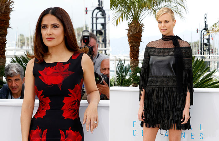 Salma Hayek e Charlize Theron no Festival de Cannes