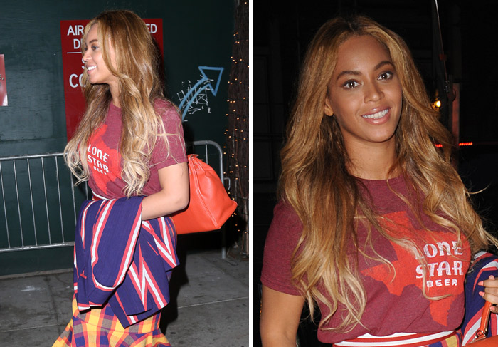 Beyoncé usa saia bem chamativa para jantar em Nova York