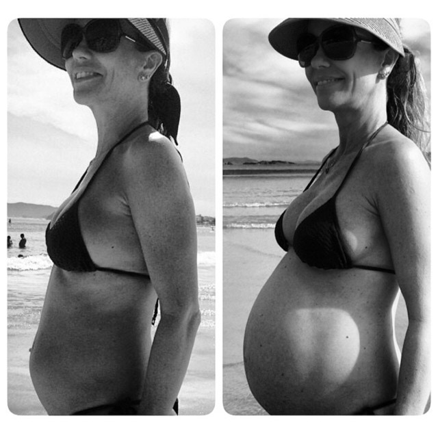 Saiba quanto Flavia Monteiro engordou durante a gravidez