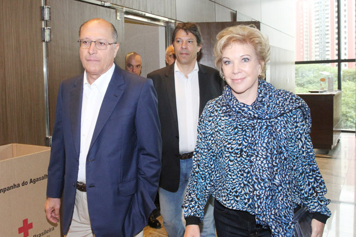 O governador de São Paulo, Geraldo Alckimin e Marta Suplicy