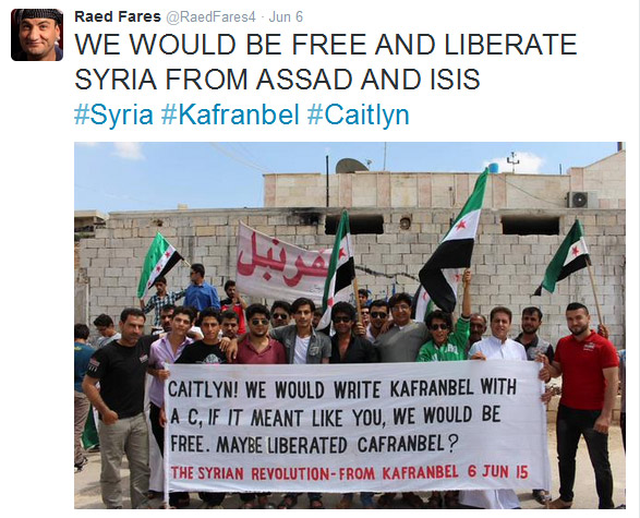 Rebeldes sírios mostram apoio à Caitlyn Jenner 