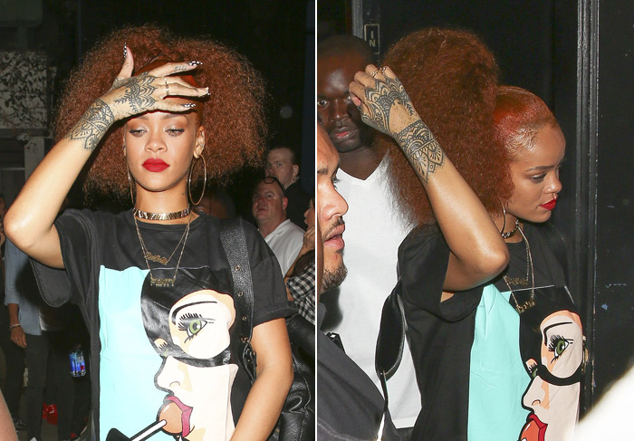 Rihanna adota novo estilo de cabelo