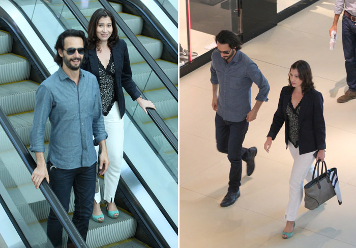 Rodrigo Santoro passeia todo charmoso por shopping no Rio