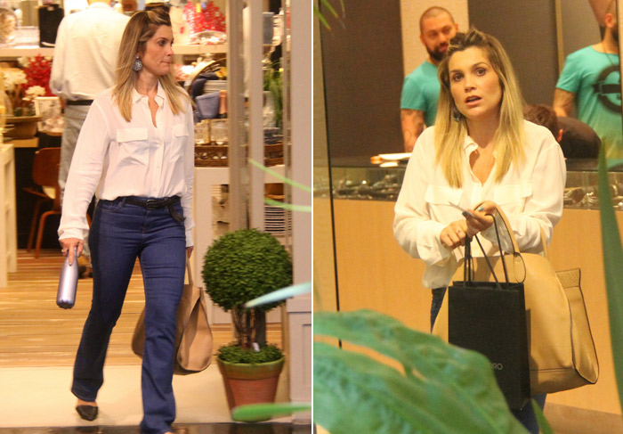  Flávia Alessandra faz compras em loja de joias no Rio