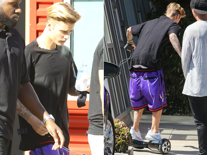 Justin Bieber mostra demais durante passeio 