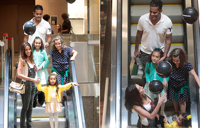  Com a família, Tania Khalill pega cinema em shopping carioca