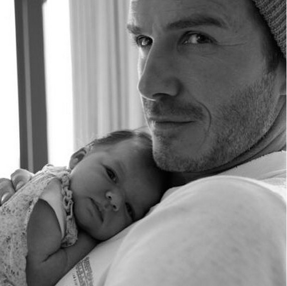 David Beckham comemora 4 anos de sua filha Harper