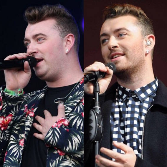 Sam Smith mostra diferença de peso em apenas um ano