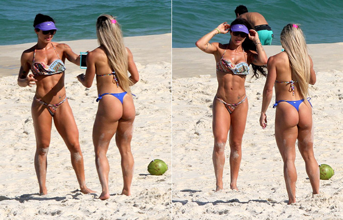 Uau! Jaque Khury ostenta corpo impecável em praia carioca