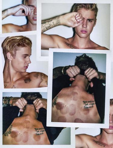 Justin Bieber faz ensaio ousado para a revista Interview