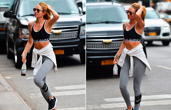 Candice Swanepoel desfila sua beleza nas ruas de Nova York