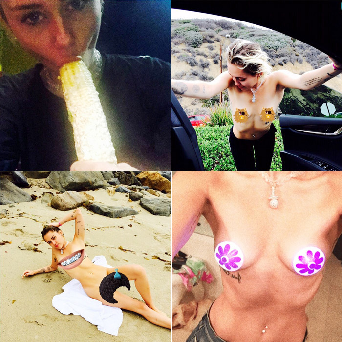 Miley Cyrus posta foto polêmica nas redes sociais