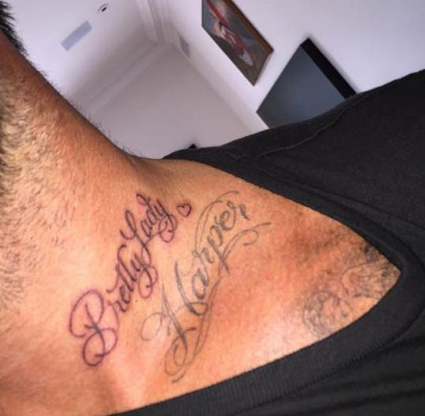 David Beckham faz nova tatuagem em homenagem à filha