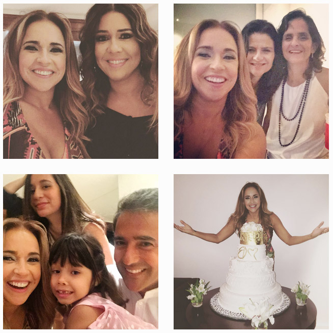 Daniela Mercury celebra seus 50 anos ao lado de Malu