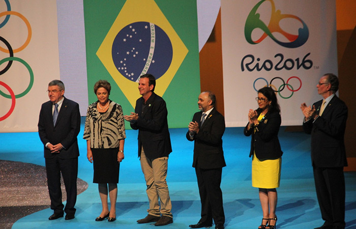 Dilma Rousseff se reúne com personalidades em festa dos Jogos Olímpicos