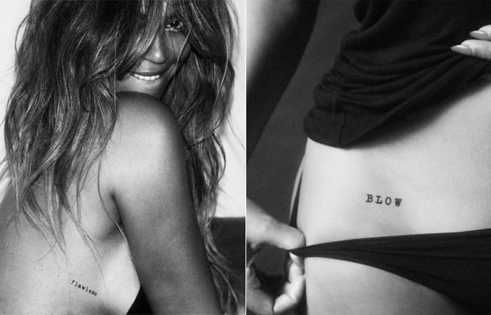 Beyoncé aparece esplendorosa com tatuagens temporárias