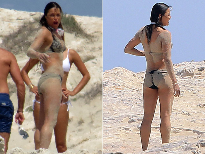Michelle Rodriguez é clicada ‘à milanesa’ em praia espanhola