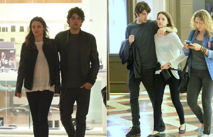  Chay Suede e Laura Neiva passeiam em shopping