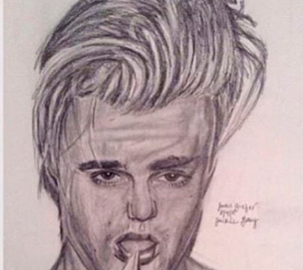 Justin Bieber posta desenho de fã e ganha críticas