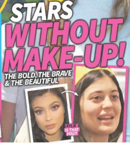Kylie Jenner se estressa com foto em revista, sem maquiagem