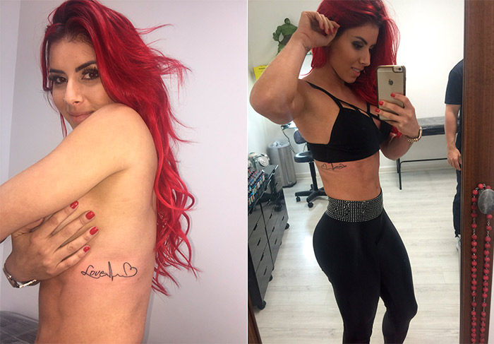 De topless, Thais Bianca exibe nova tatuagem