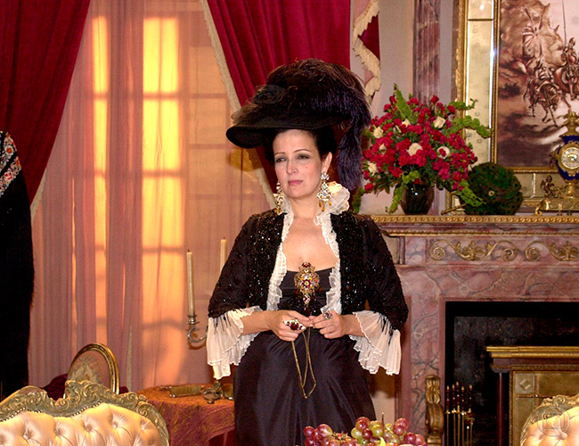 2002, O Quinto dos Infernos , no papel de Carlota Joaquina de Bourbon e Bragança