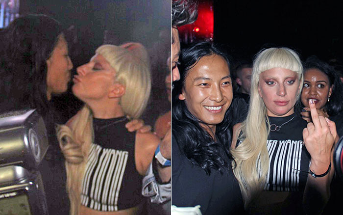 Lady Gaga beija estilista após desfile em Nova York