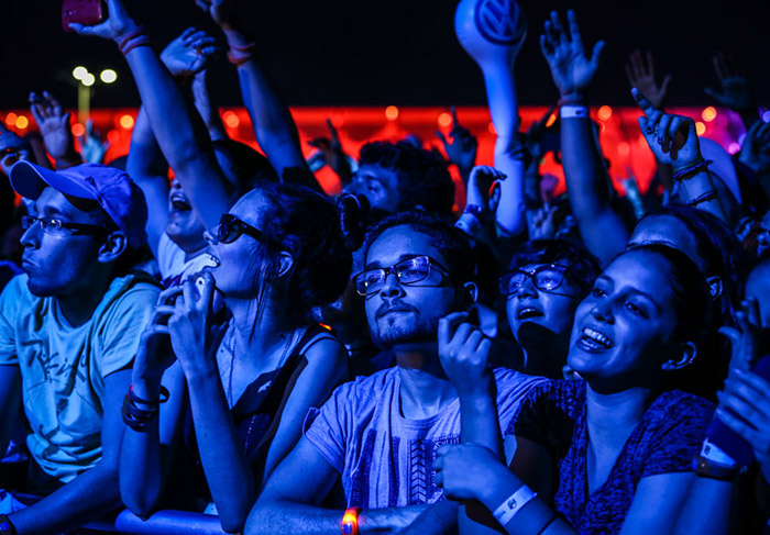 A plateia no Rock in Rio