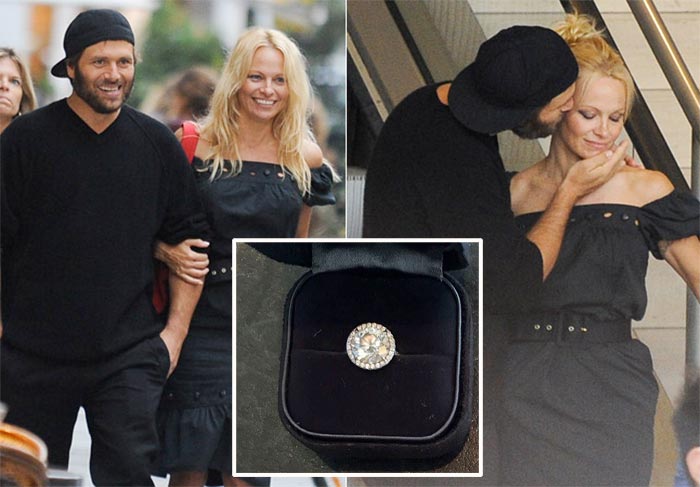 Pamela Anderson está leiloando o seu anel de noivado